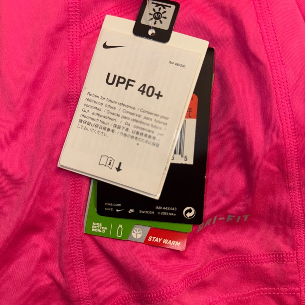 Nike Women's Vibrant Pink Long Sleeve Tee - Picture 7 of 8